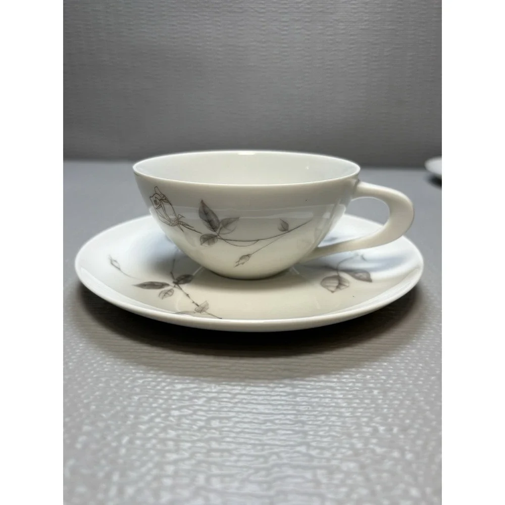 Set Of 4 Cup And Saucer Fine China Sango Lyric‎ Japan
